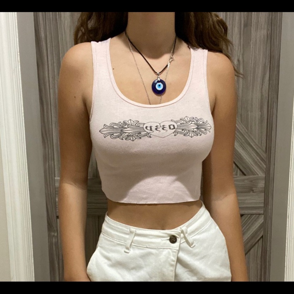 vintage baby pink hippie tank🤍